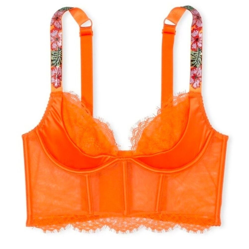 Victoria's Secret | Very Sexy Shine Strap Lace Quarter-Cup Corset Top 32C
